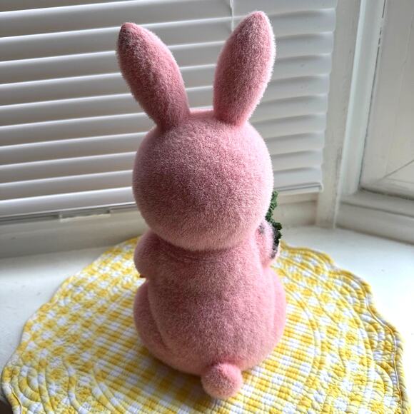 Pug Dressed in Pink Fuzzy Bunny Suit Figurine NWT - Picture 3 of 8